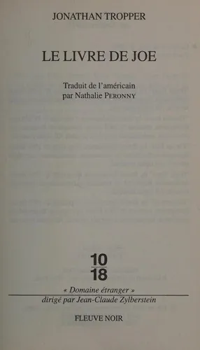 cover image for Le Livre de Joe